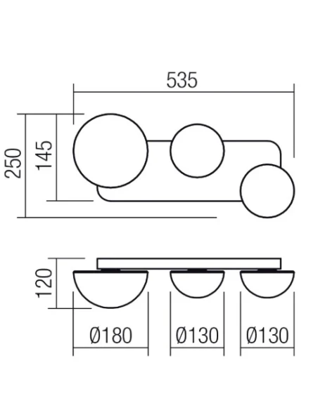 Redo Group - Lumien Wall/Ceiling Lamp - Matt White