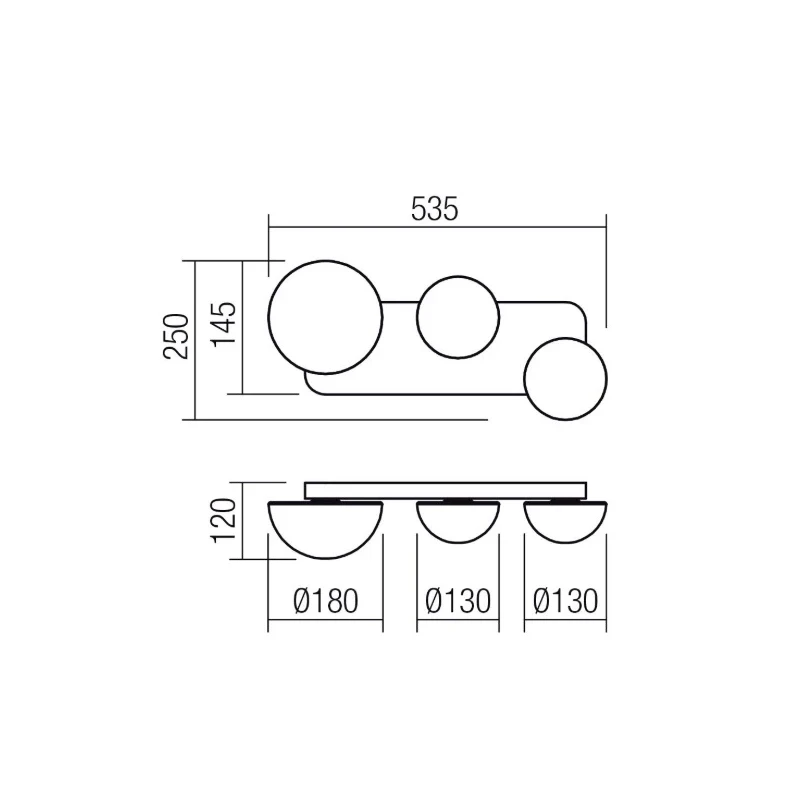 Redo Group - Lumien Lampada da Parete / Soffitto - Oro Opaco