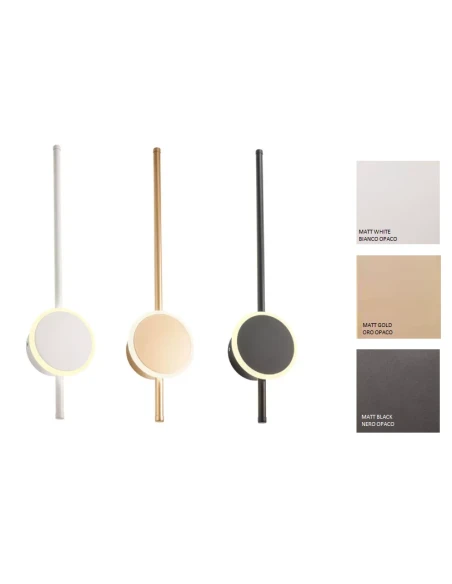 Redo Group - Diaz Lampada da Parete Rotonda - Nero Opaco