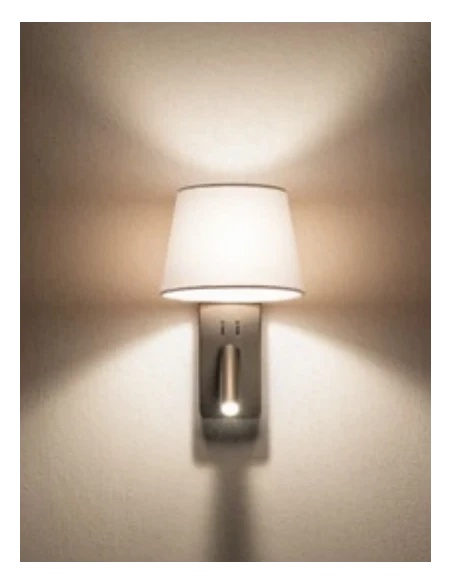 Redo Group - Nemia Lampada da Parete con Led e Presa USB - Nero Opaco