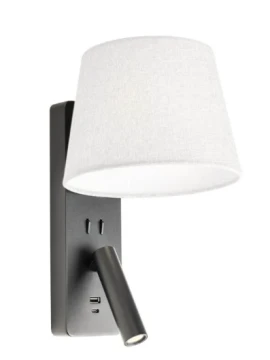 Redo Group - Nemia LED Wall Lamp with USB Socket - Matte Black