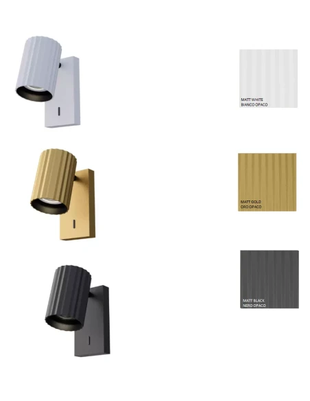 Redo Group - Delphi Lampada da Parete Orientabile On/Off