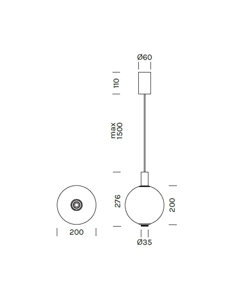 Olev - Beam Stick Nuance Lampada a Sospensione