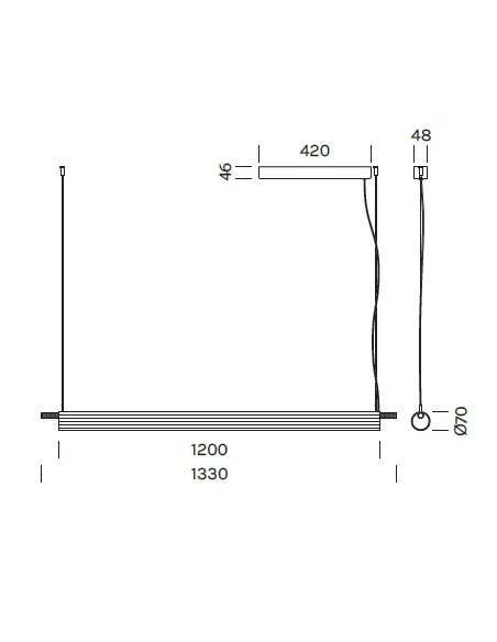 Olev - Trisel Suspension Lamp - Gold