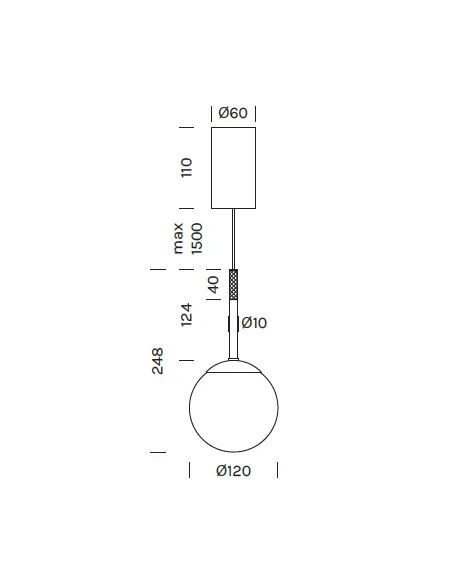 Olev - La Pallina SP Pendant Lamp - Black