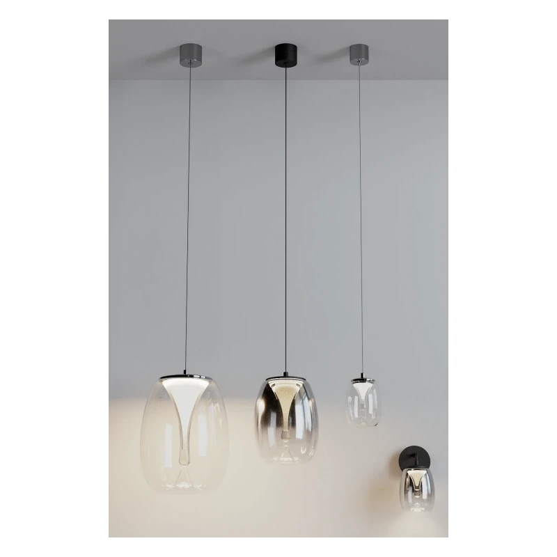 Redo Group - Drop Lampada a Sospensione - Cromo / Trasparente