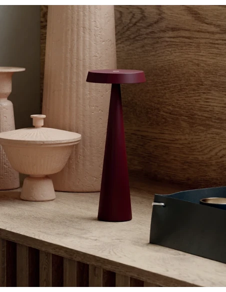Redo Group - Tao Rechargeable Table Lamp - Matte Purple Red