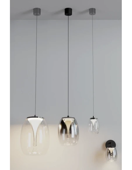 Redo Group - Drop Pendant Lamp - Matte Black / Smoke