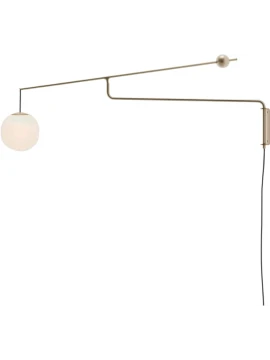 Luceplan - Malamata Lampada da Parete - Ottone Spazzolato