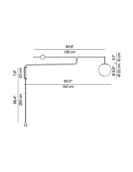 Luceplan - Malamata Lampada da Parete - Nero