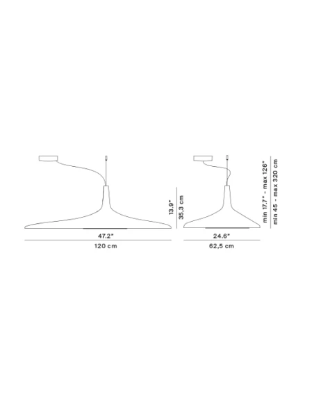 Luceplan - Soleil Noir Lampada a Sospensione - Bianco
