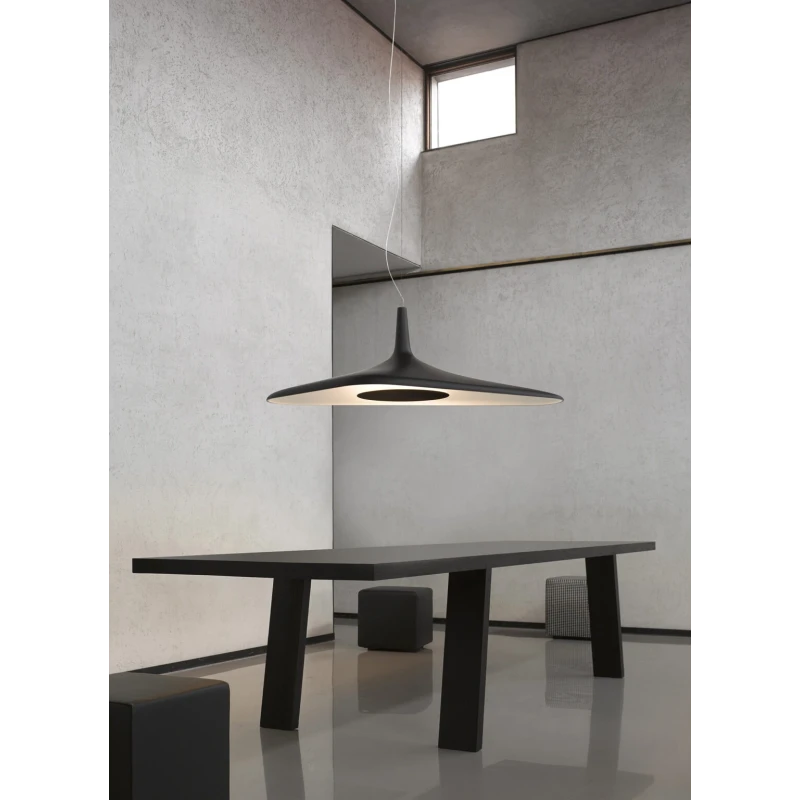 Luceplan - Soleil Noir Lampada a Sospensione - Bianco / Nero