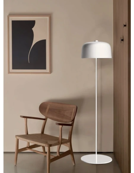 Luceplan - Zile Lampada da Terra - Bianco Opaco