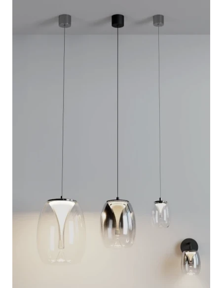 Redo Group - Drop Wall Lamp - Crome / Transparent