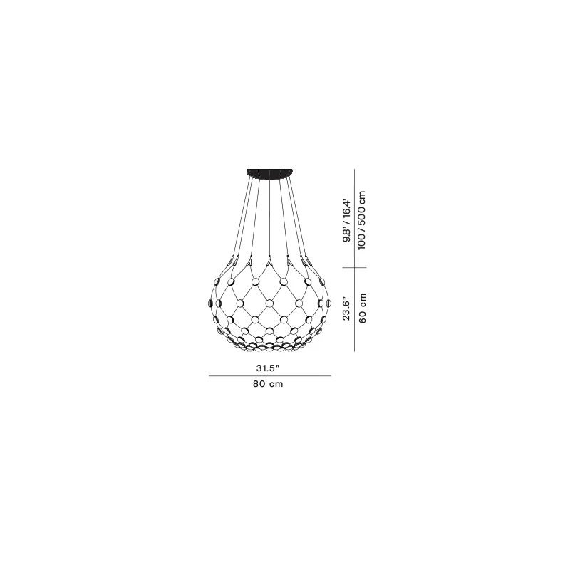 Luceplan - Mesh Pendant Lamp - Ø 80 cm