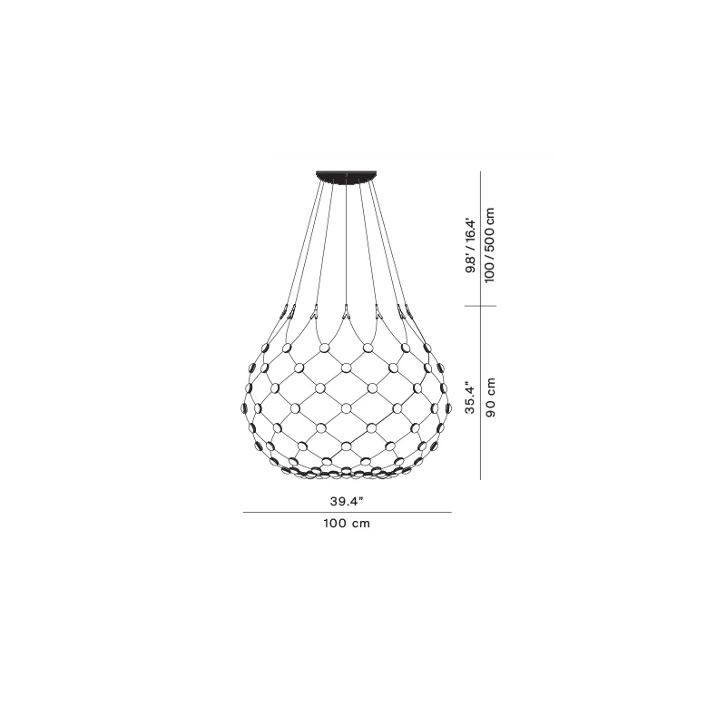 Luceplan - Mesh Lampada a Sospensione - Ø 100 cm