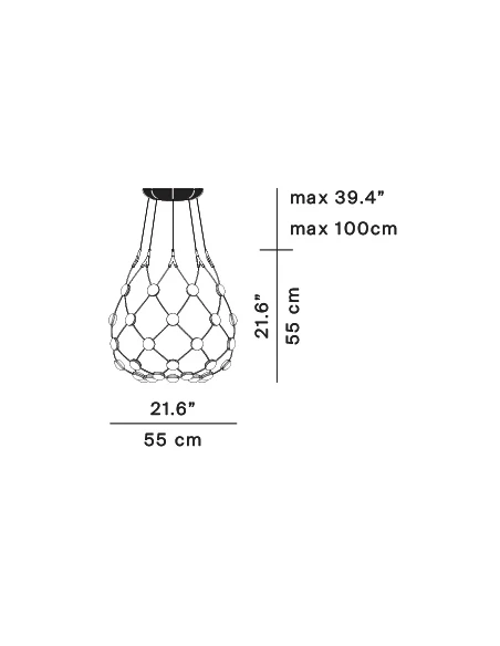 Luceplan - Mesh Pendant Lamp - Ø 55 cm
