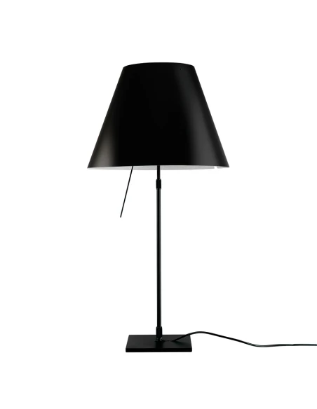 Luceplan - Costanza Lampada da Tavolo - Stelo Telescopico - Nero