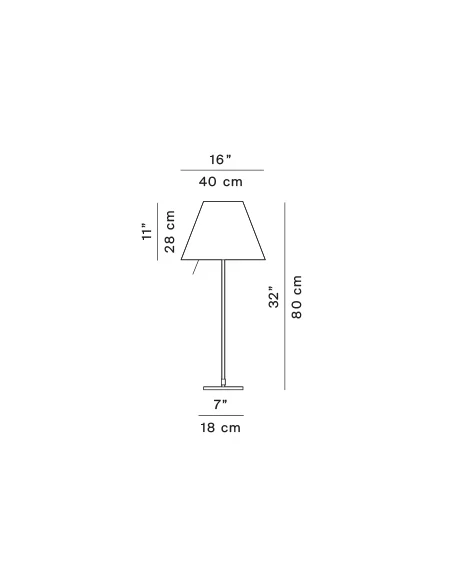 Luceplan - Costanza Table Lamp - Fixed Aluminum Stem
