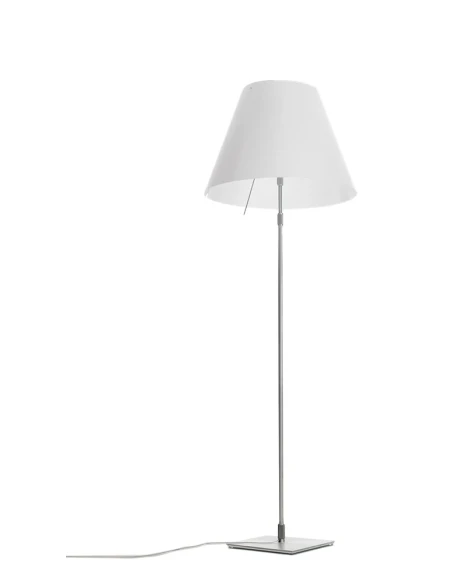 Luceplan - Costanza Lampada da Terra - Stelo Telescopico Alluminio
