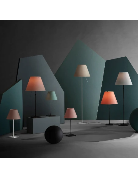 Luceplan - Costanza Floor Lamp - Black Telescopic Stem