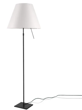 Luceplan - Costanza Floor Lamp - Black Telescopic Stem