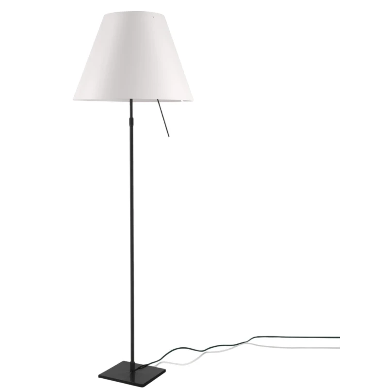 Luceplan - Costanza Floor Lamp - Black Telescopic Stem