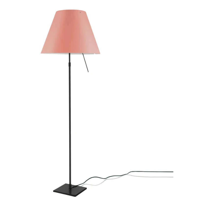 Luceplan - Costanza Floor Lamp - Black Telescopic Stem