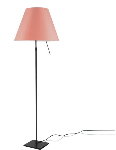 Luceplan - Costanza Lampada da Terra - Stelo Telescopico Nero