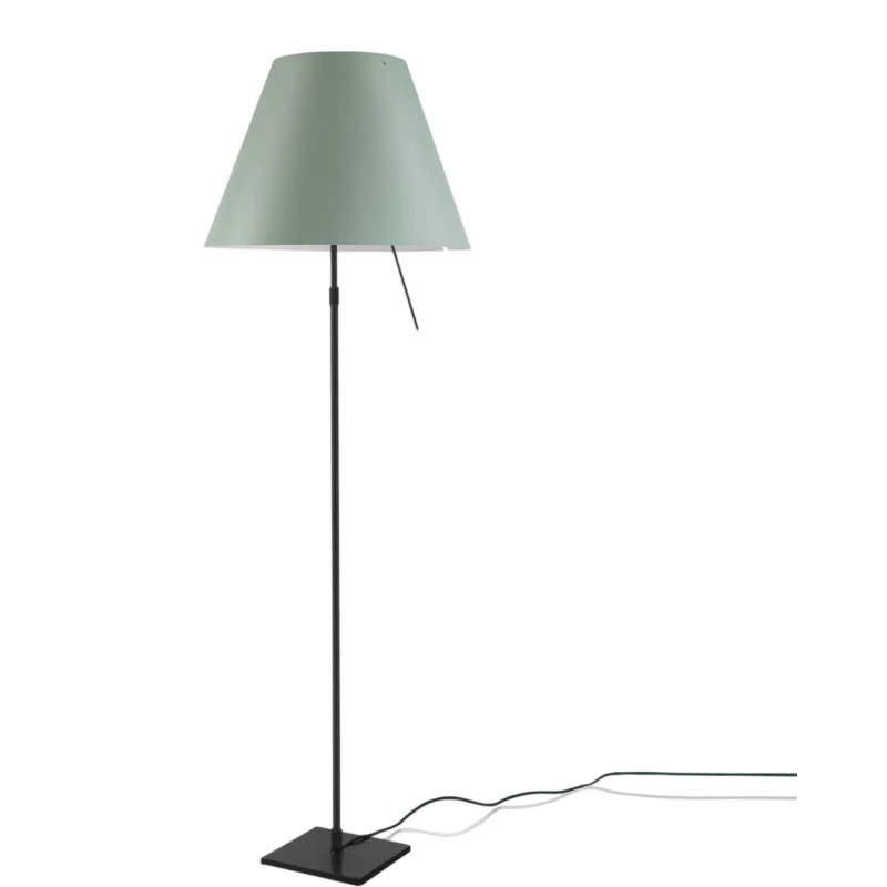 Luceplan - Costanza Floor Lamp - Black Telescopic Stem