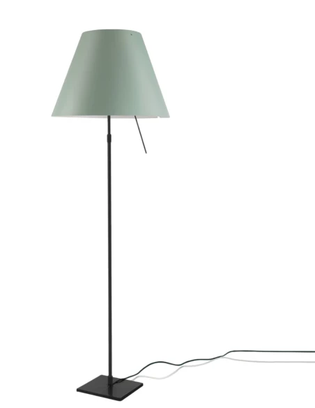 Luceplan - Costanza Floor Lamp - Black Telescopic Stem