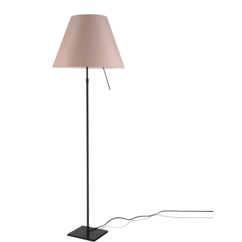 Luceplan - Costanza Floor Lamp - Black Telescopic Stem