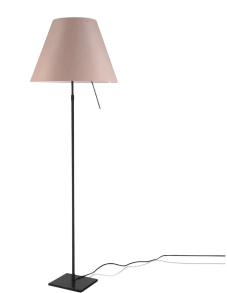 Luceplan - Costanza Floor Lamp - Black Telescopic Stem