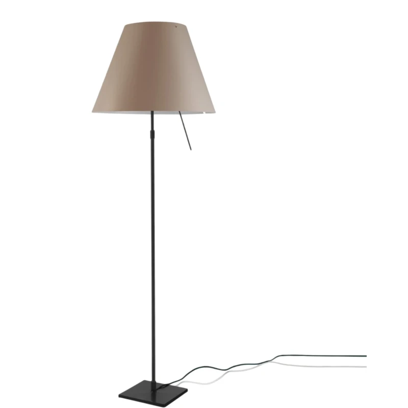 Luceplan - Costanza Floor Lamp - Black Telescopic Stem