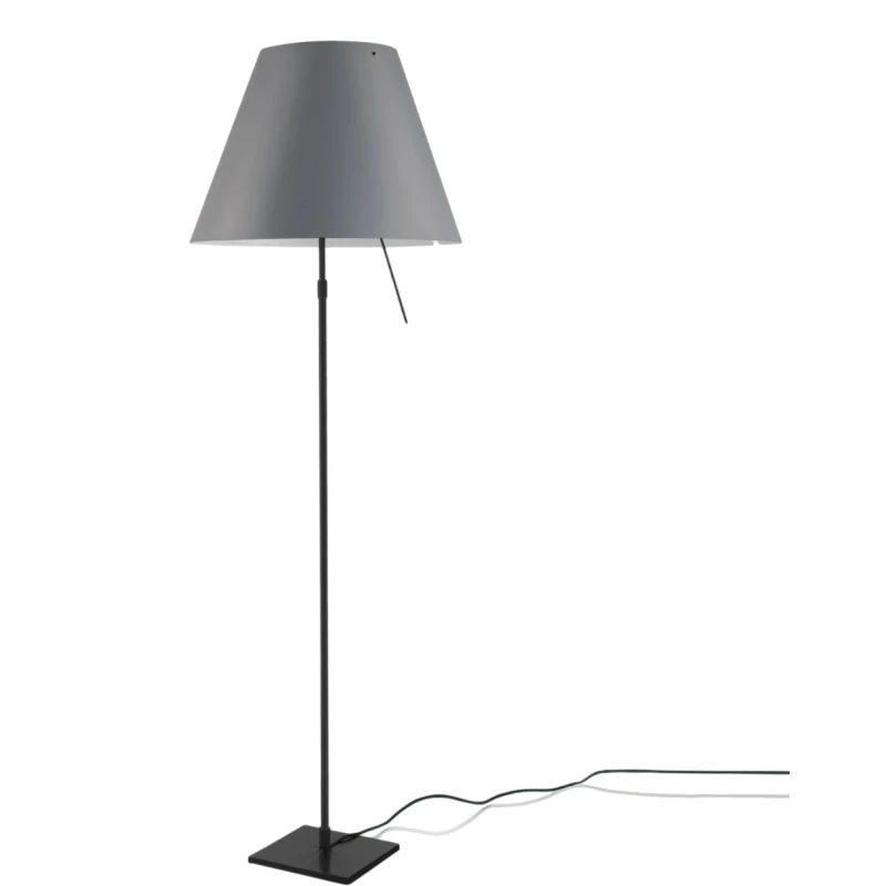 Luceplan - Costanza Floor Lamp - Black Telescopic Stem