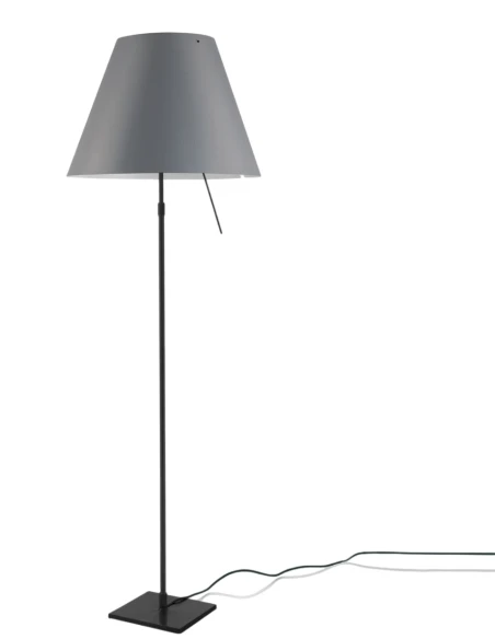 Luceplan - Costanza Floor Lamp - Black Telescopic Stem