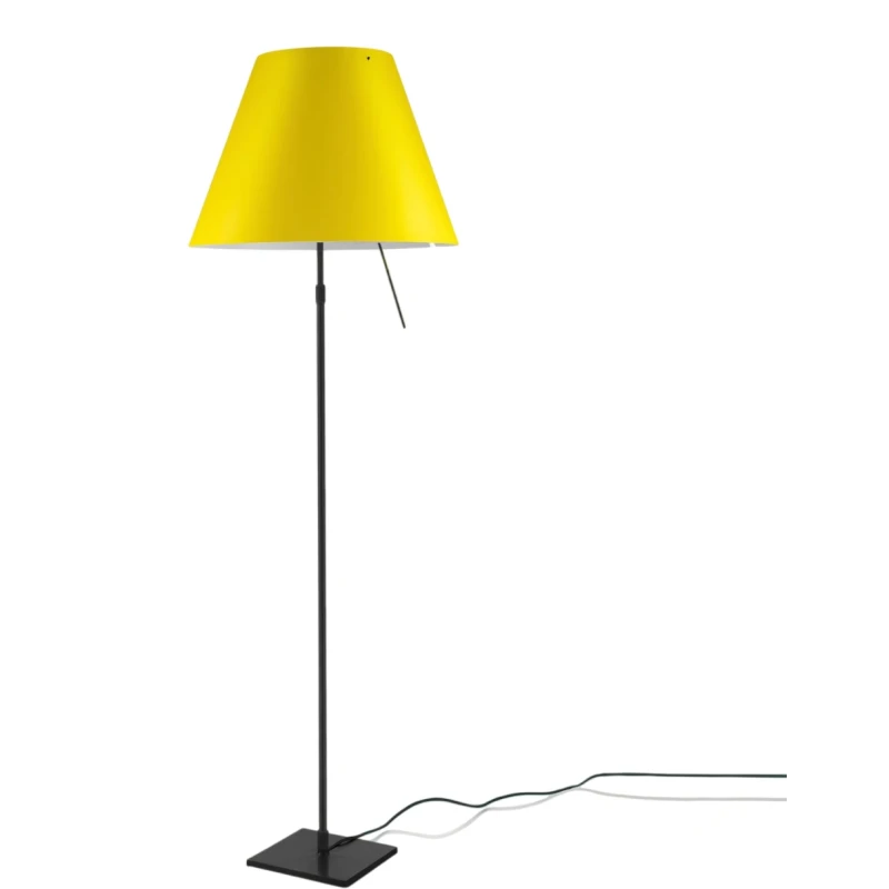 Luceplan - Costanza Floor Lamp - Black Telescopic Stem