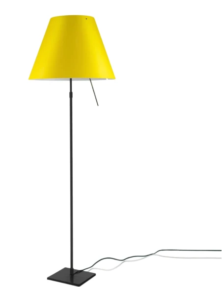 Luceplan - Costanza Floor Lamp - Black Telescopic Stem