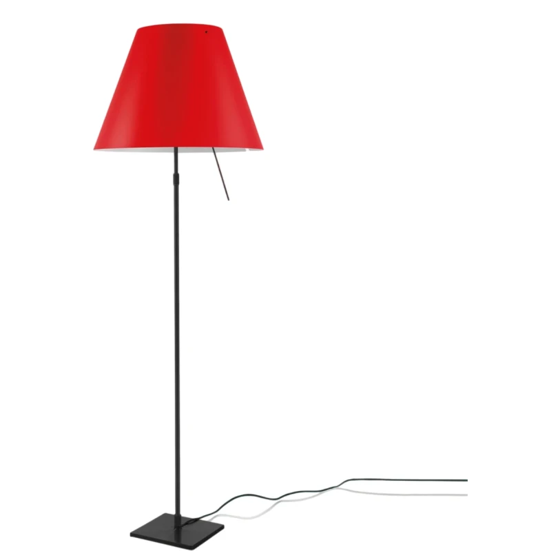 Luceplan - Costanza Floor Lamp - Black Telescopic Stem