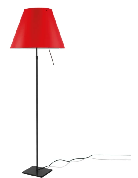 Luceplan - Costanza Floor Lamp - Black Telescopic Stem