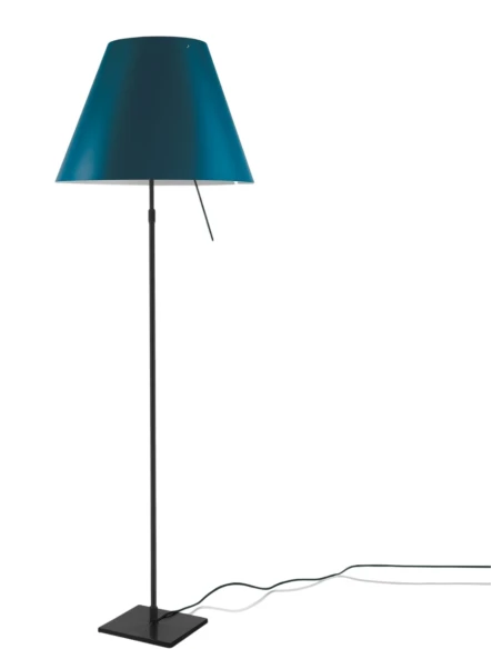 Luceplan - Costanza Floor Lamp - Black Telescopic Stem