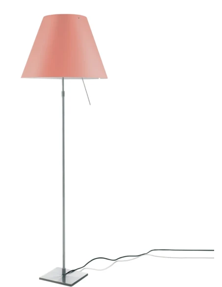 Luceplan - Costanza Lampada da Terra - Stelo Telescopico Alluminio