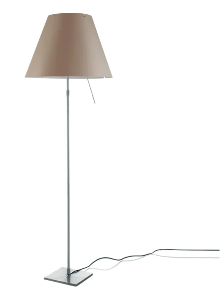 Luceplan - Costanza Lampada da Terra - Stelo Telescopico Alluminio