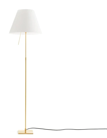 Luceplan - Costanza Floor Lamp - Brass Telescopic Stem