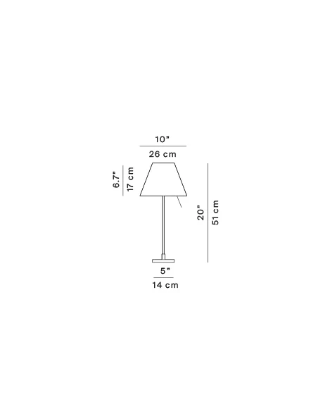 Luceplan - Costanzina Table Lamp - Silver Stem