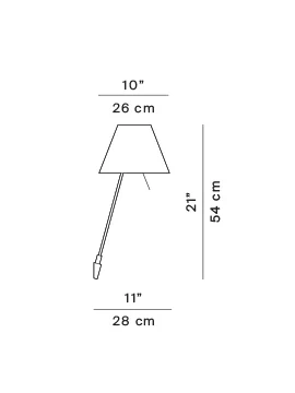 Luceplan - Costanzina Wall Lamp - Black Stem