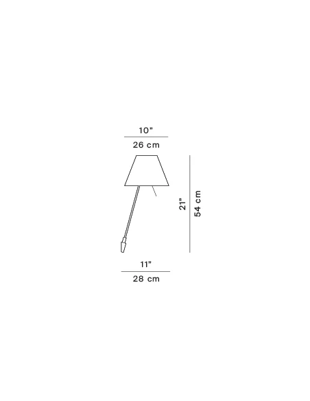 Luceplan - Costanzina Lampada da Parete - Stelo Alluminio