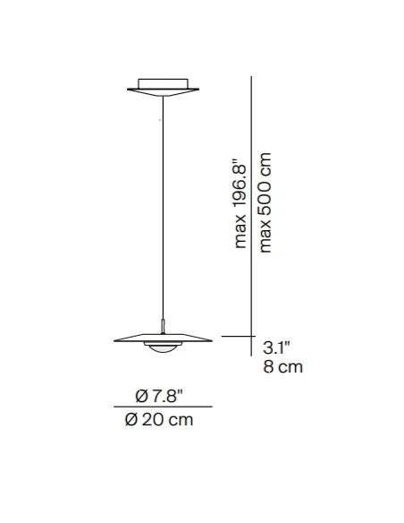 Luceplan - Koinè Pendant Lamp - Small Matte Black