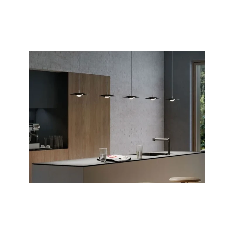 Luceplan - Koinè Lampada a Sospensione - Piccola Rosso Opaco