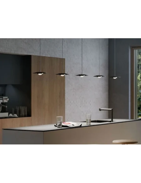 Luceplan - Koinè Lampada a Sospensione - Piccola Rosso Opaco